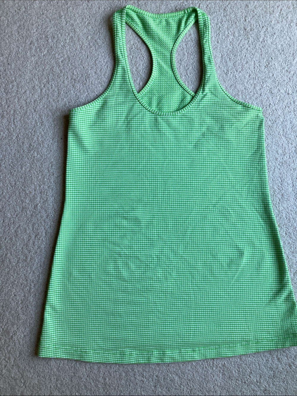 Lululemon green and white racerback tank